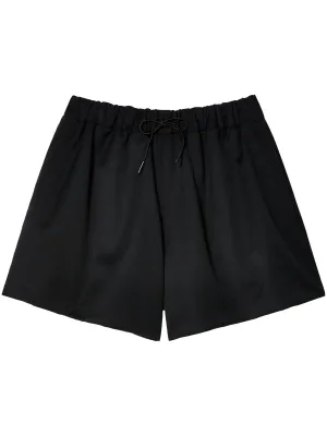 Flared Shorts With Faux Fur Welt