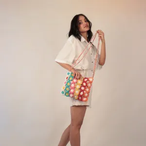 Floral Mini Sling Bag | Hand-Crochet | Cotton Yarn | Multi-Colour