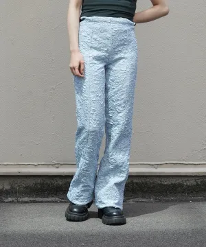 GANNI Stretch Jacquard Flared Pants "SKY BLUE"