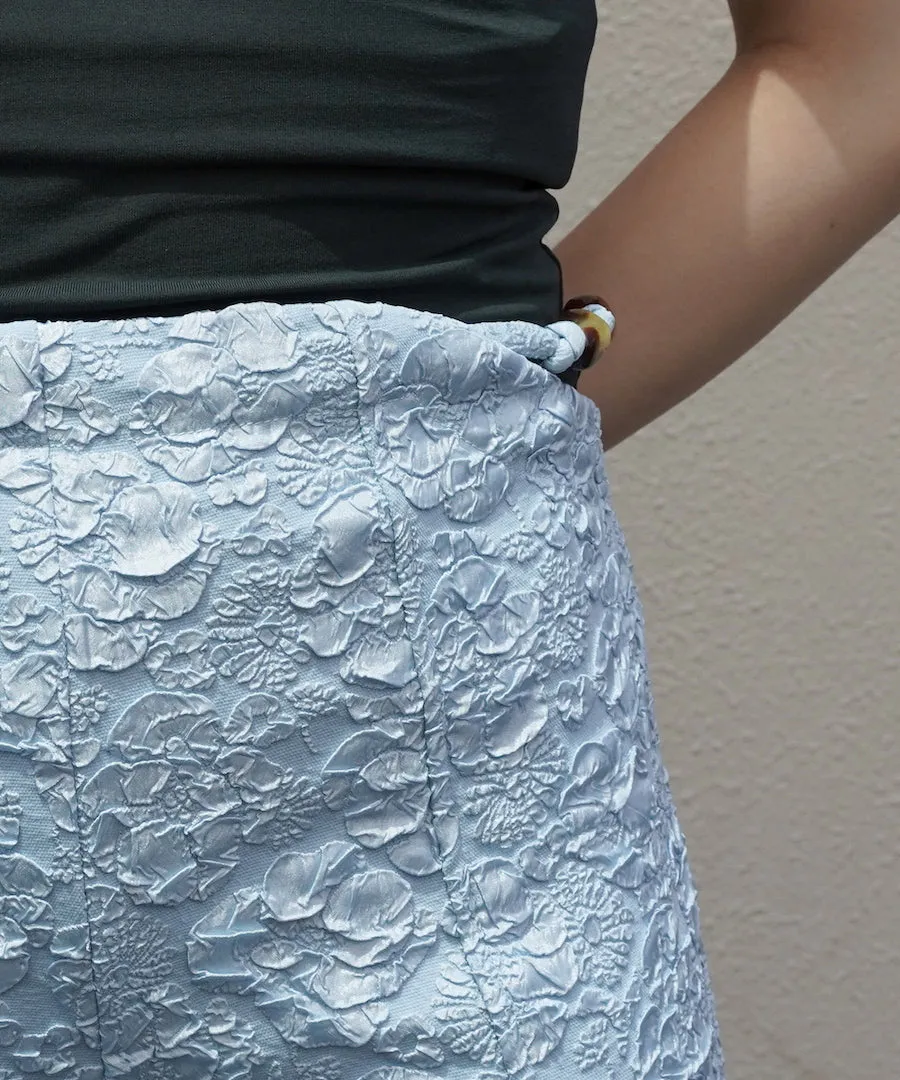 GANNI Stretch Jacquard Flared Pants "SKY BLUE"