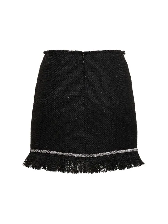 Giuseppe Di Morabito   Embellished bouclé mini skirt 
