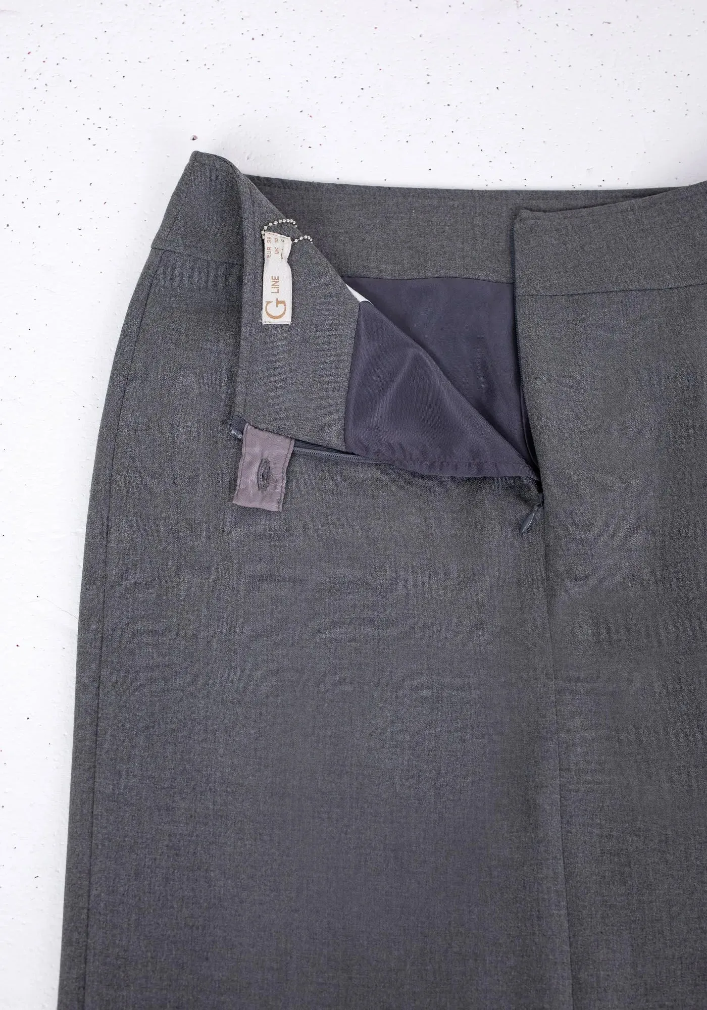 Grey Maxi Back Slitted Pencil Skirt