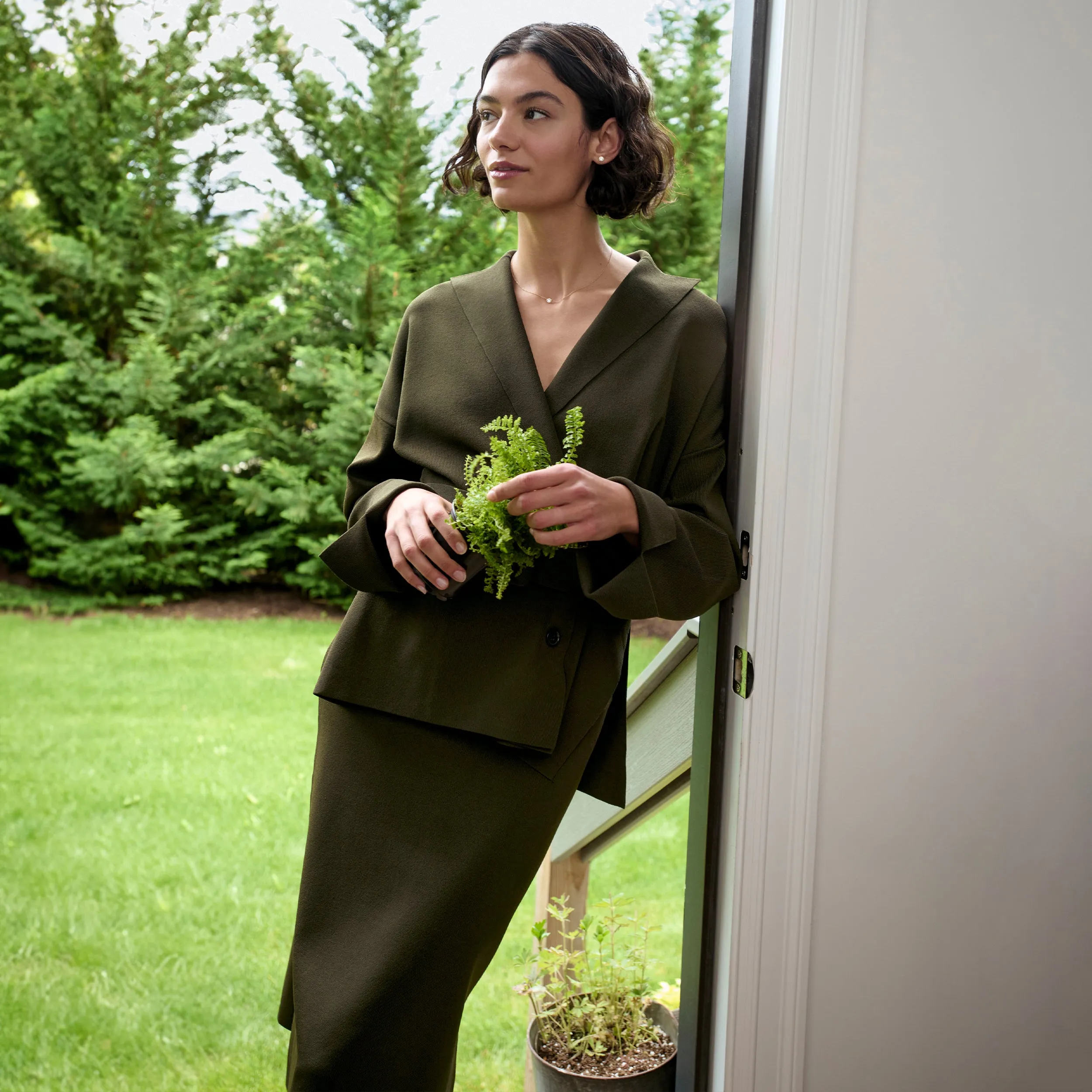 Harlem Skirt - Jardigan Knit :: Dark Elm