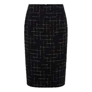 Hope Tailored Glitter Check Wool Skirt