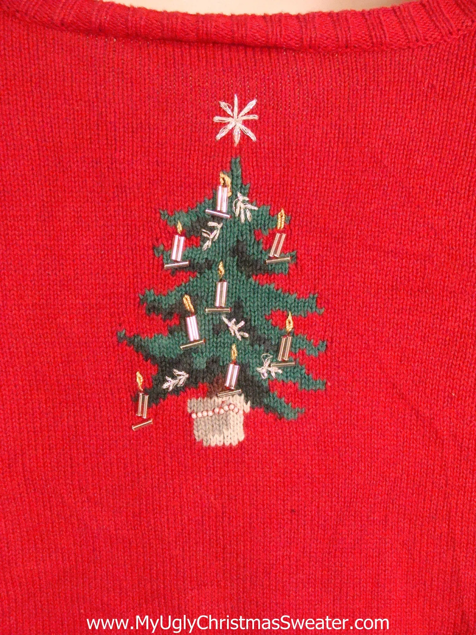 Horrible Forest of Trees Light Up Cheesy Christmas Sweater