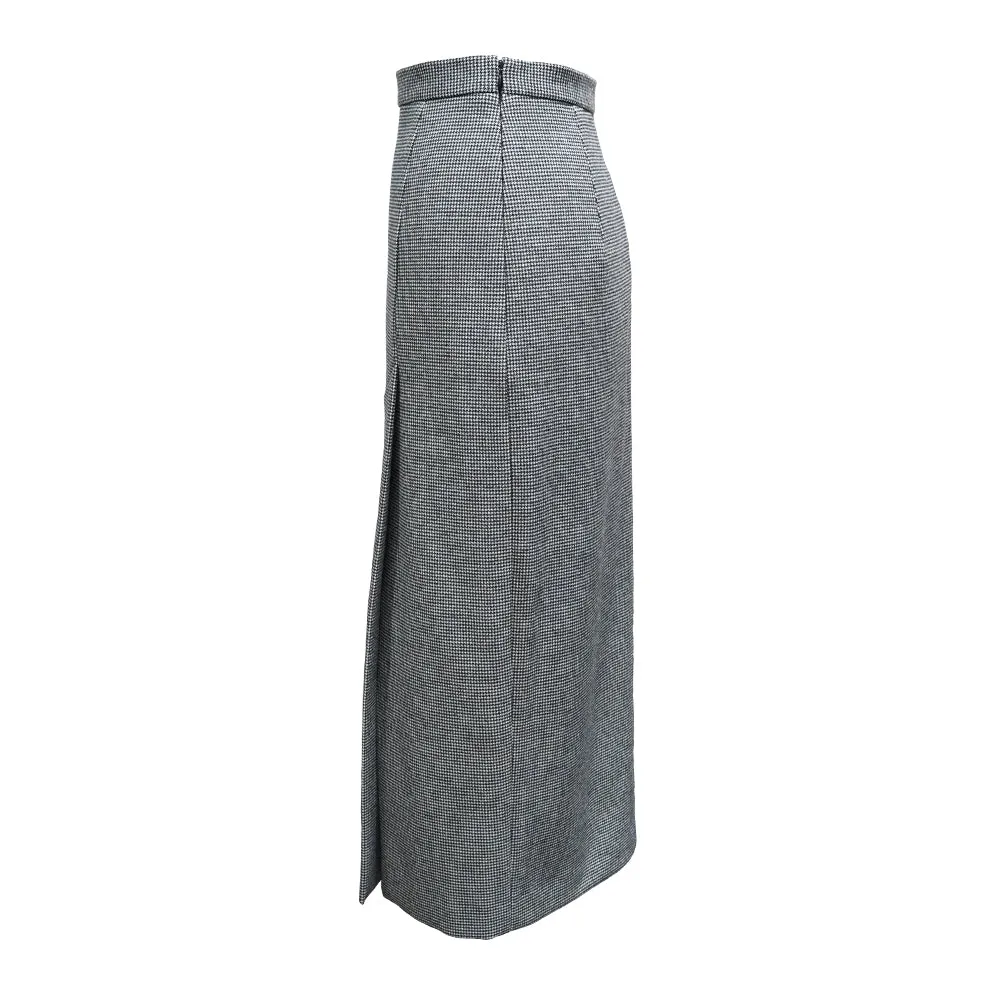 Houndstooth Pencil Skirt