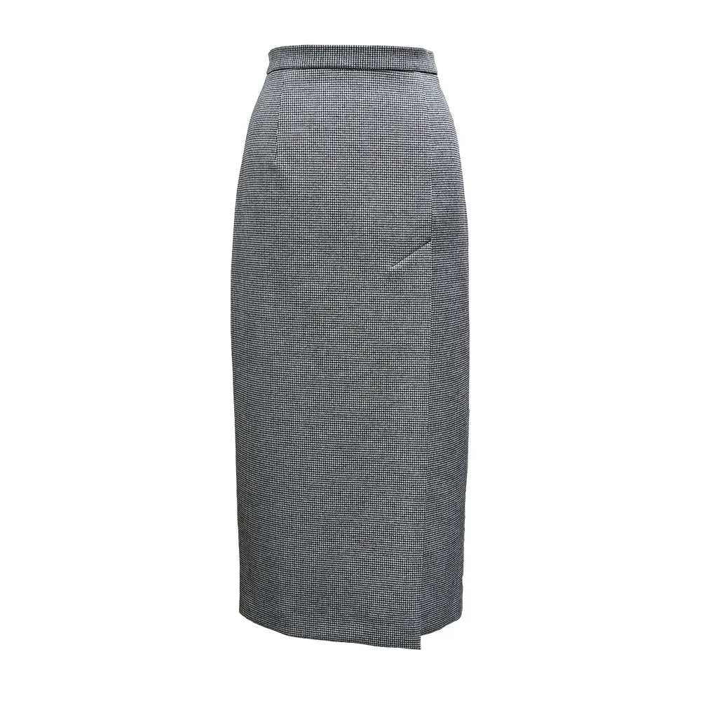Houndstooth Pencil Skirt