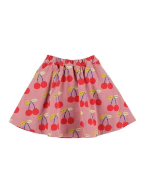 Jellymallow   Cherry print cotton skirt 
