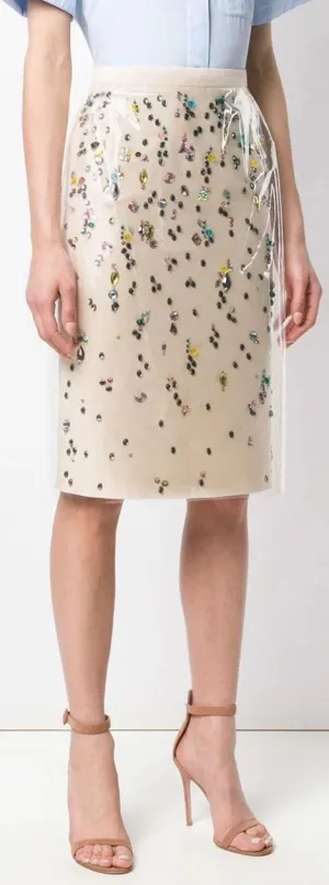 Jeweled Pencil Skirt