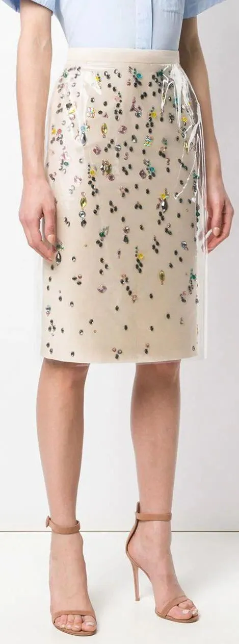 Jeweled Pencil Skirt