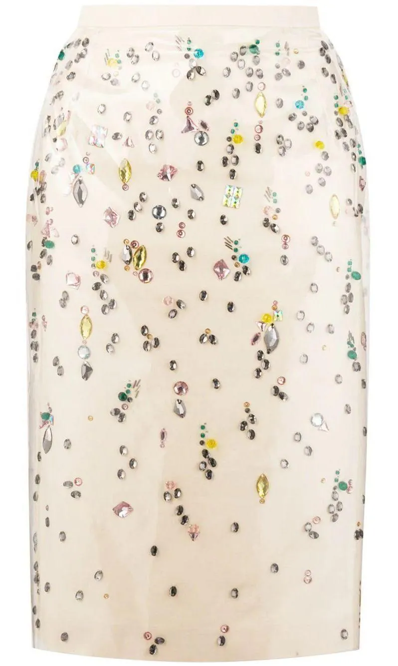 Jeweled Pencil Skirt
