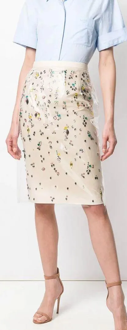 Jeweled Pencil Skirt