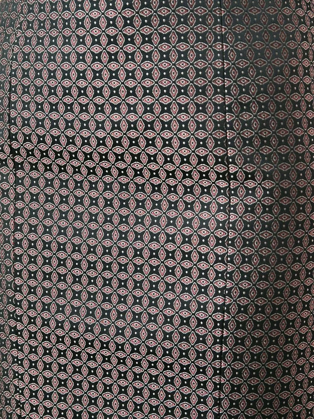 JOSEPH Cravat Jacquard Black Burgundy Pencil Skirt UK 8