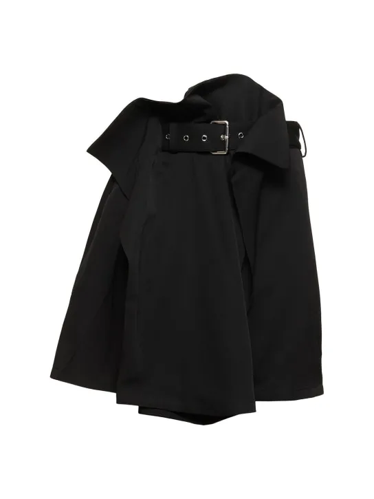 JW Anderson   Wool gabardine fold-over mini skirt 