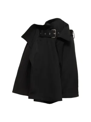 JW Anderson   Wool gabardine fold-over mini skirt 