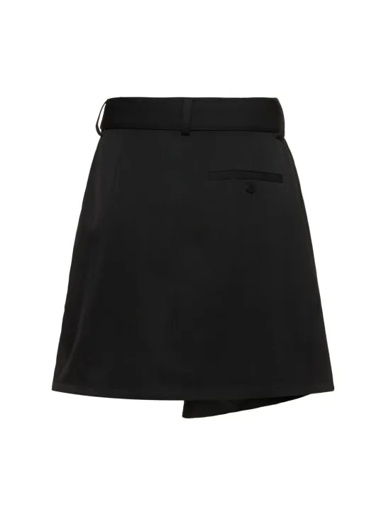 JW Anderson   Wool gabardine fold-over mini skirt 
