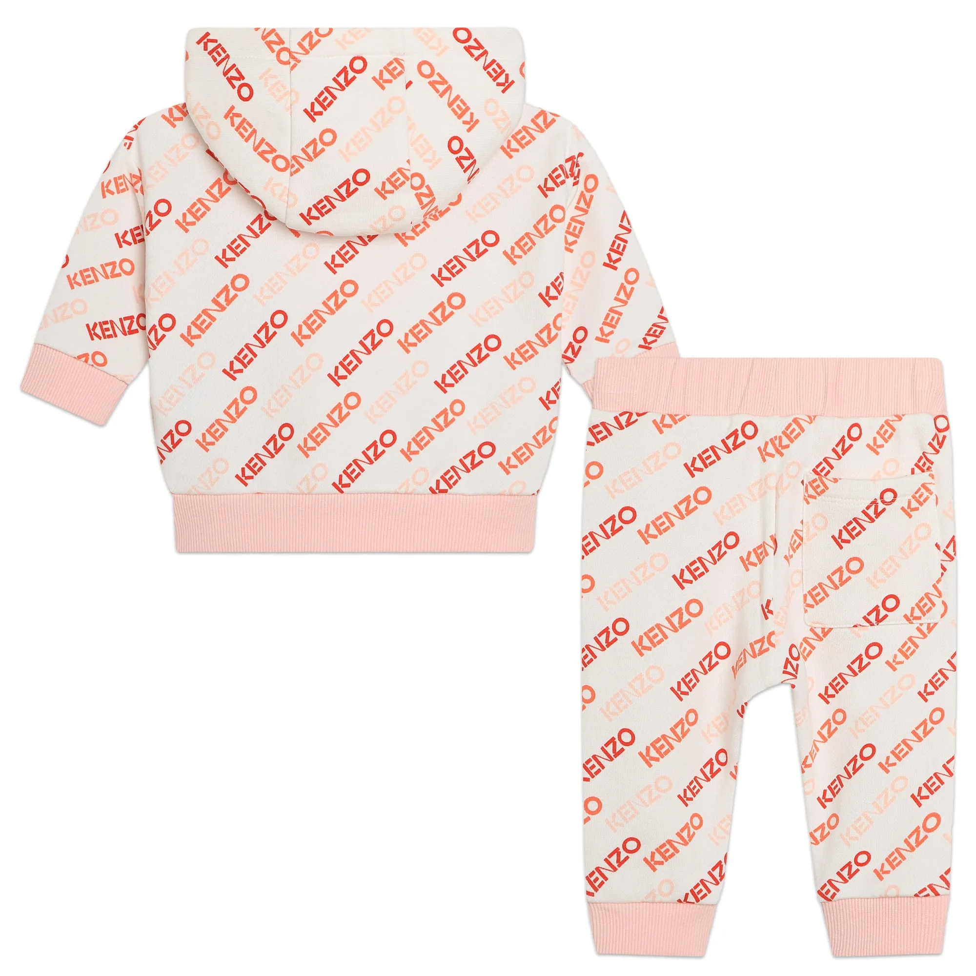 KENZO KIDS Allover Logo Sweatsuit Baby Set