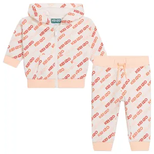 KENZO KIDS Allover Logo Sweatsuit Baby Set