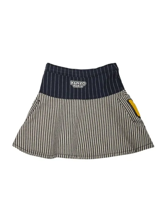 Kenzo Kids   Striped cotton denim skirt 