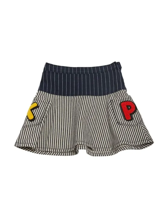 Kenzo Kids   Striped cotton denim skirt 
