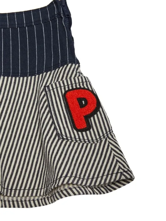 Kenzo Kids   Striped cotton denim skirt 