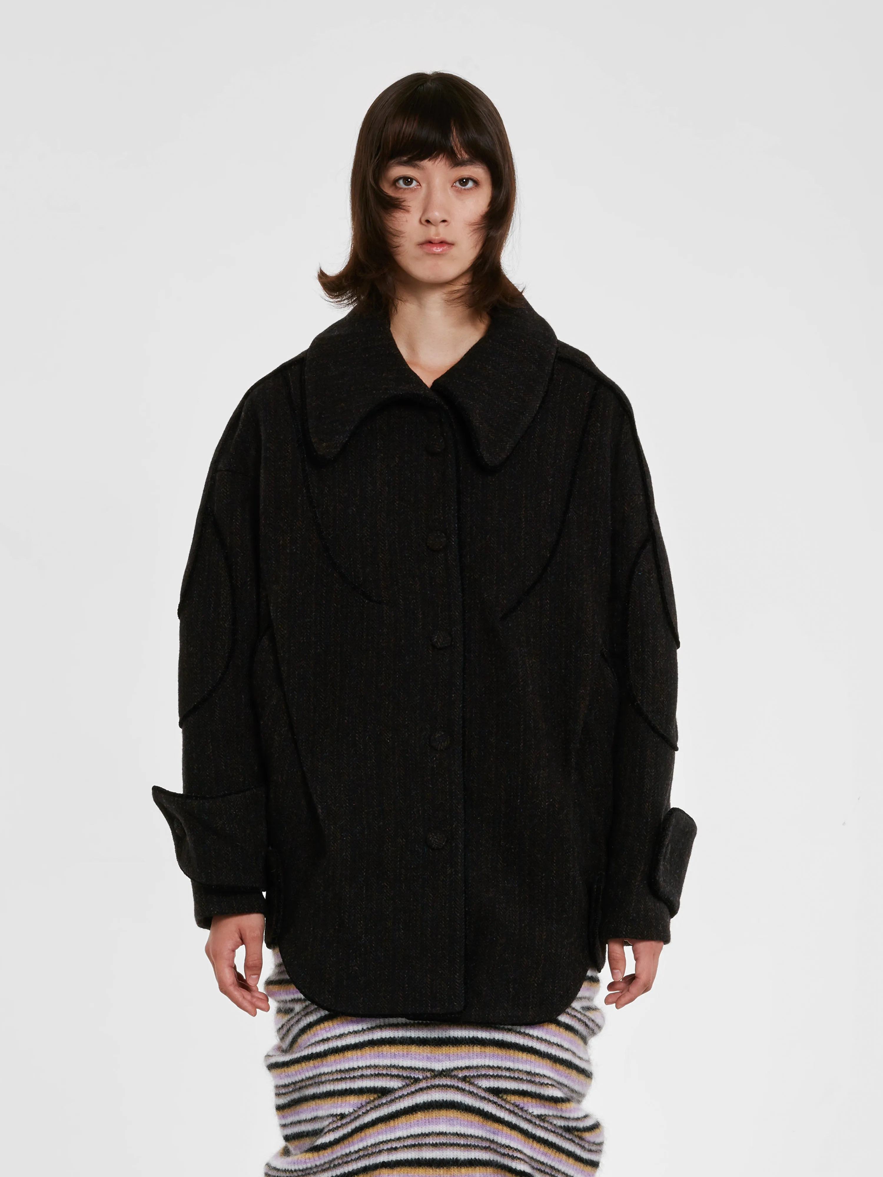 Kiko Kostadinov - Women’s Armoured Trim Coat - (Brown)