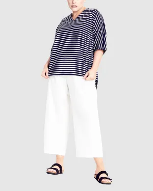 Laney Stripe Tee | Navy White Stripe