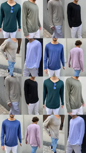 LINEN LONG SLEEVE T-SHIRT