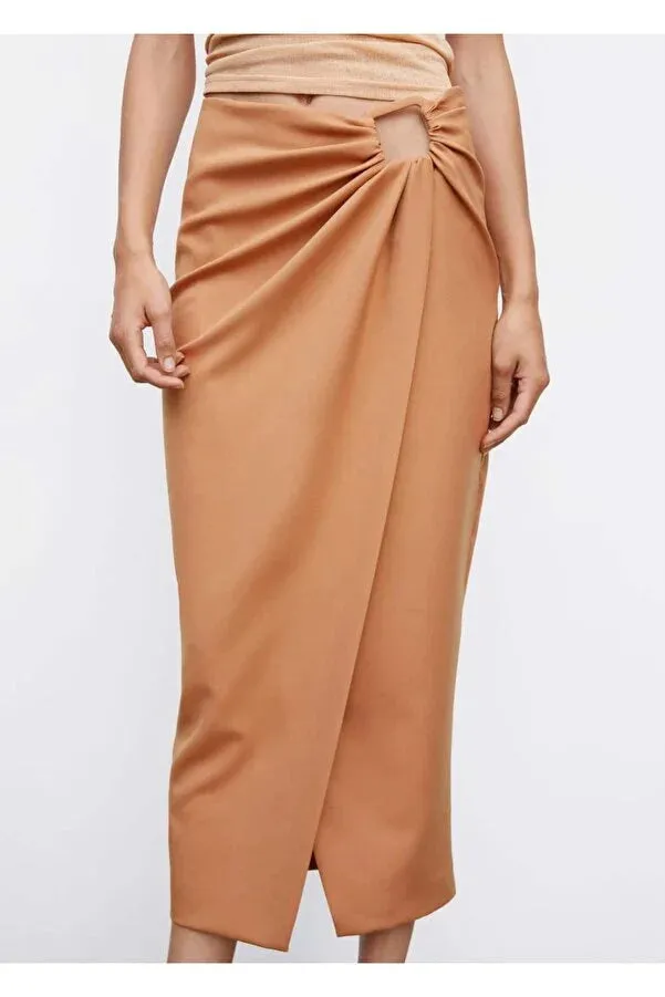 Mango Women's Gather Detailed Wrap Skirt