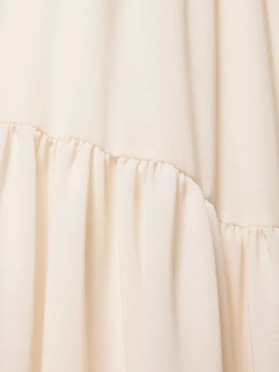 Max Mara   Cafila wool flared high waist long skirt 