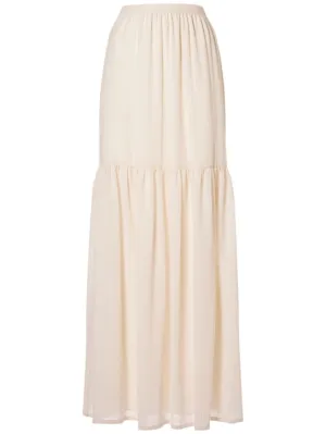 Max Mara   Cafila wool flared high waist long skirt 