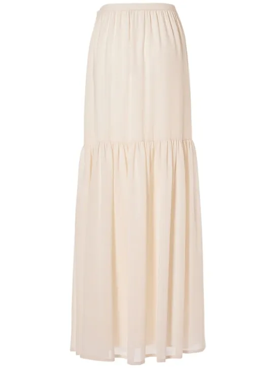 Max Mara   Cafila wool flared high waist long skirt 