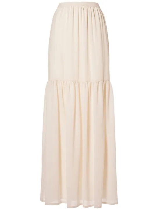 Max Mara   Cafila wool flared high waist long skirt 