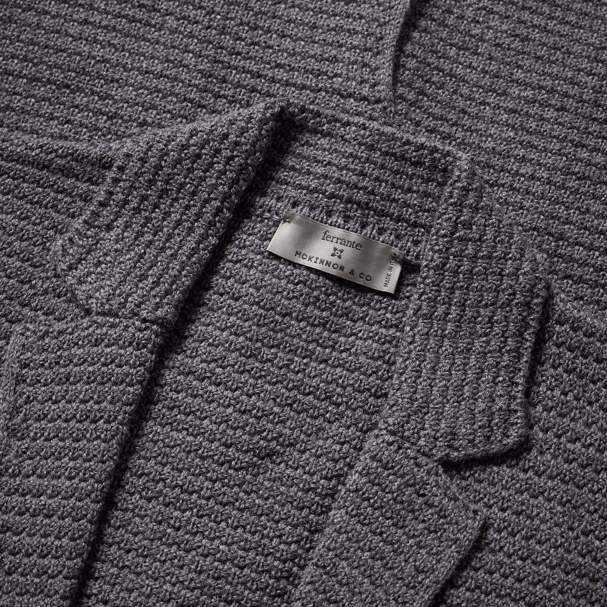 MCKINNON & CO X FERRANTE Buttoned Wool Cardigan GREY