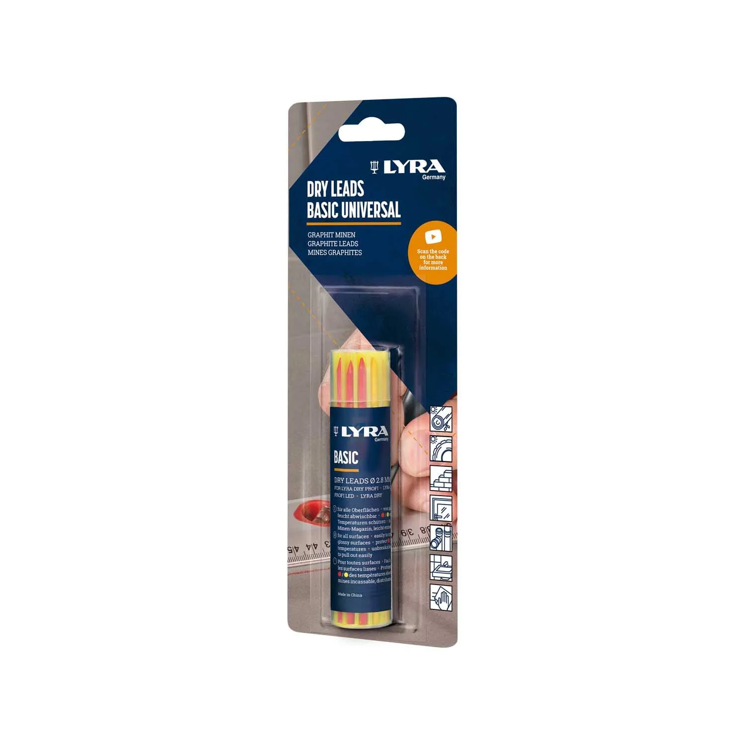 Mechanical Pencil - Lyra Refills for Dry Profi Mechanical Construction Pencil, L4498004