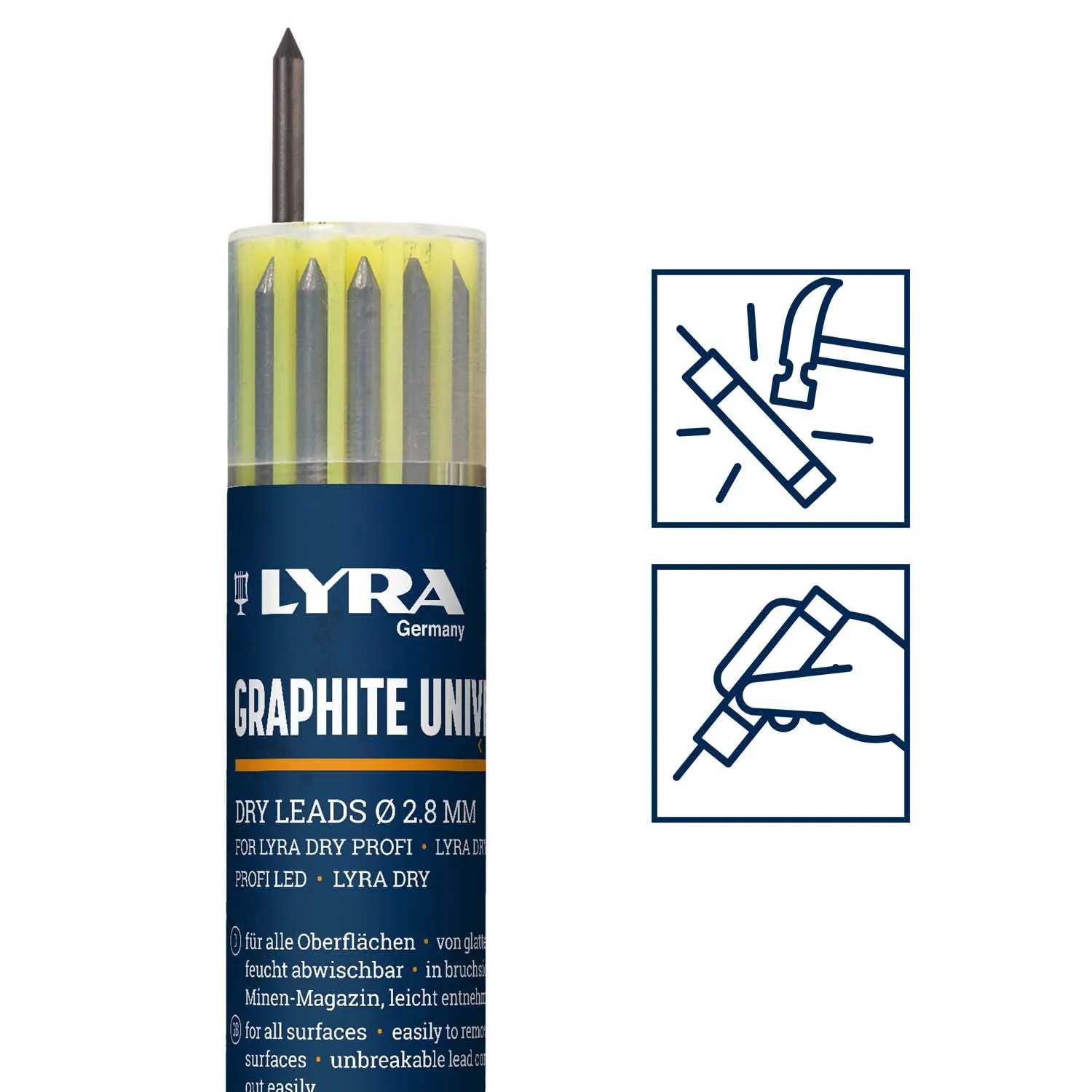Mechanical Pencil - Lyra Refills for Dry Profi Mechanical Construction Pencil, L4498004