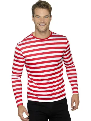 Mens Costume - Red Stripy T-Shirt