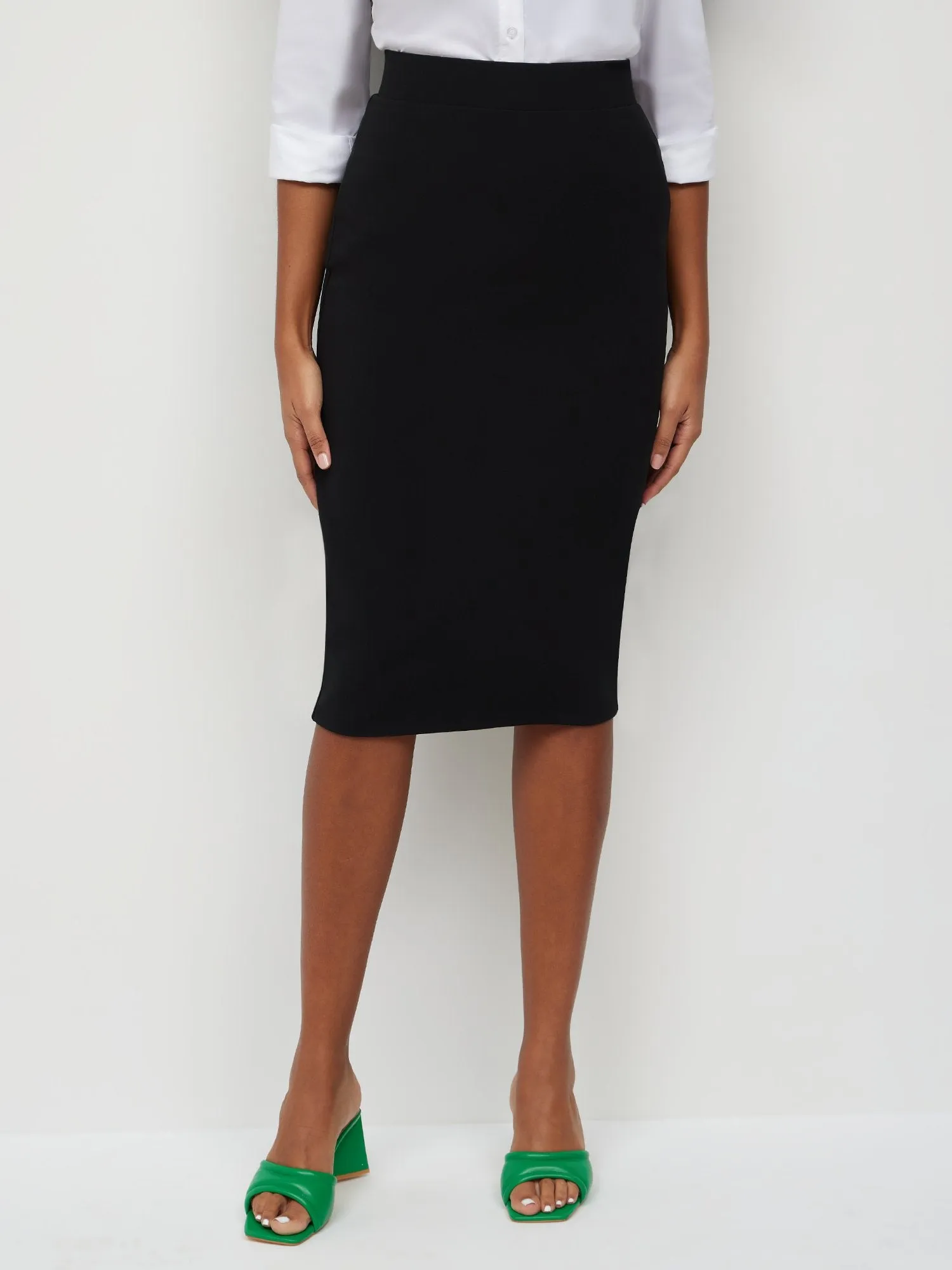 Midi-Length Pencil Skirt - Magic Crepe®