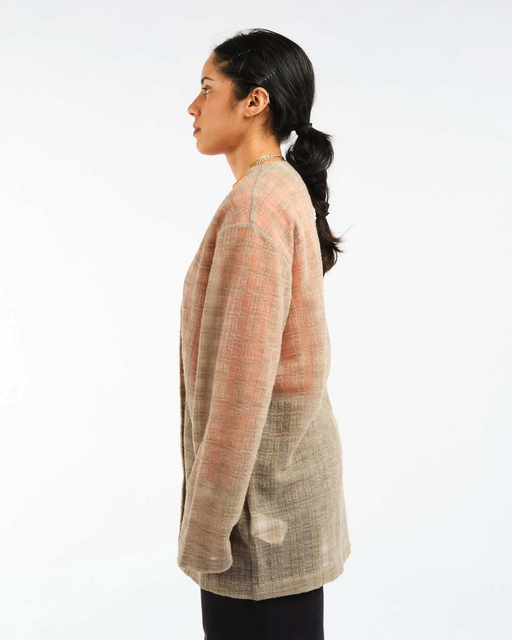 Midline Cardigan Grey Disintegration Check