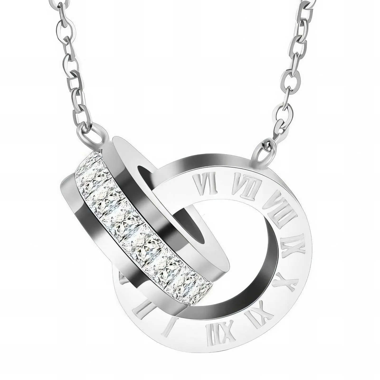 Modern Elegance: Double Looped Ring Necklace
