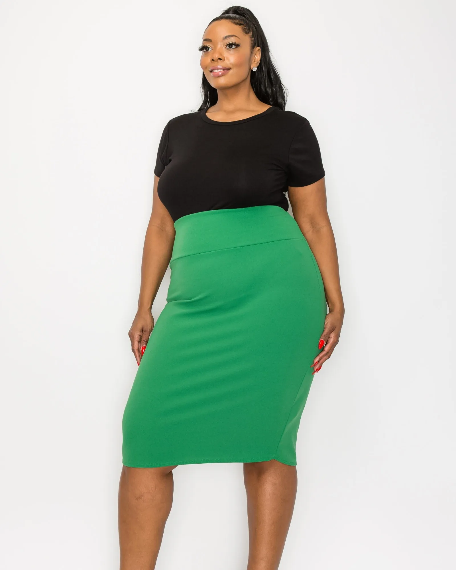 Molly Pencil Skirt | Kelly Green