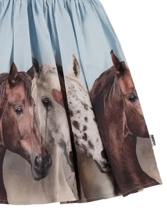 Molo   Horse print cotton blend dress 