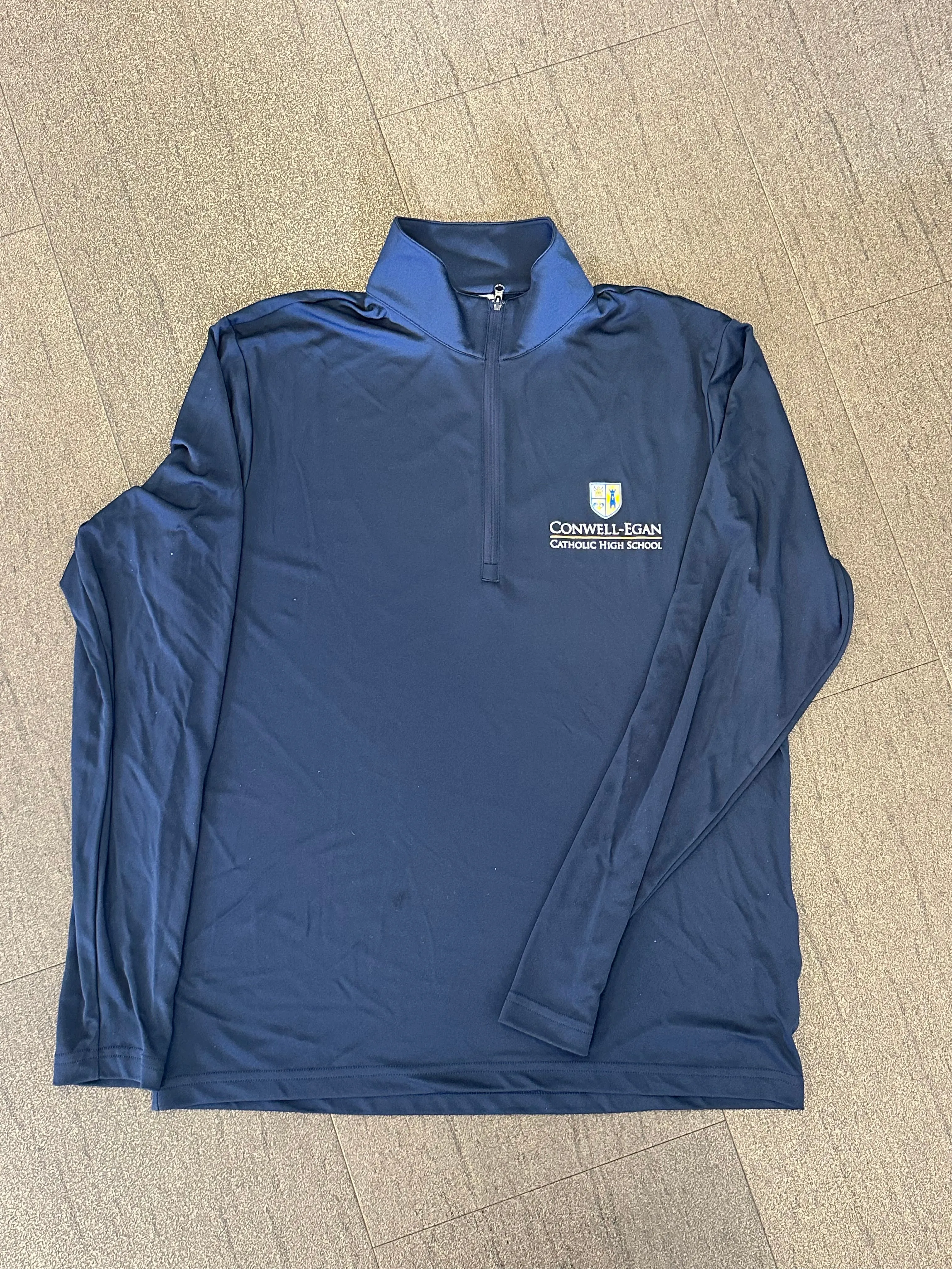 Navy 1/4 Zip Long Sleeve Dry Fit