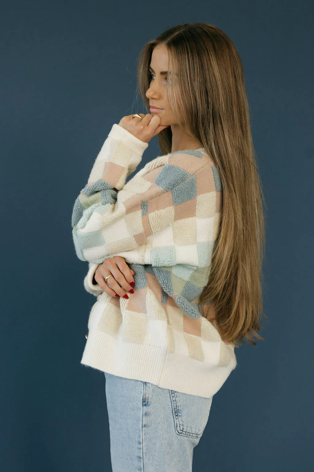 Nelly Cardigan-Ivory Multi
