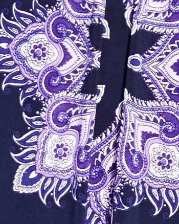 Nicole Scarf Tunic | Purple Paisley