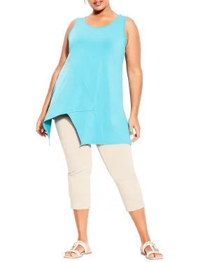 Nova Asymmetric Tunic | Aqua