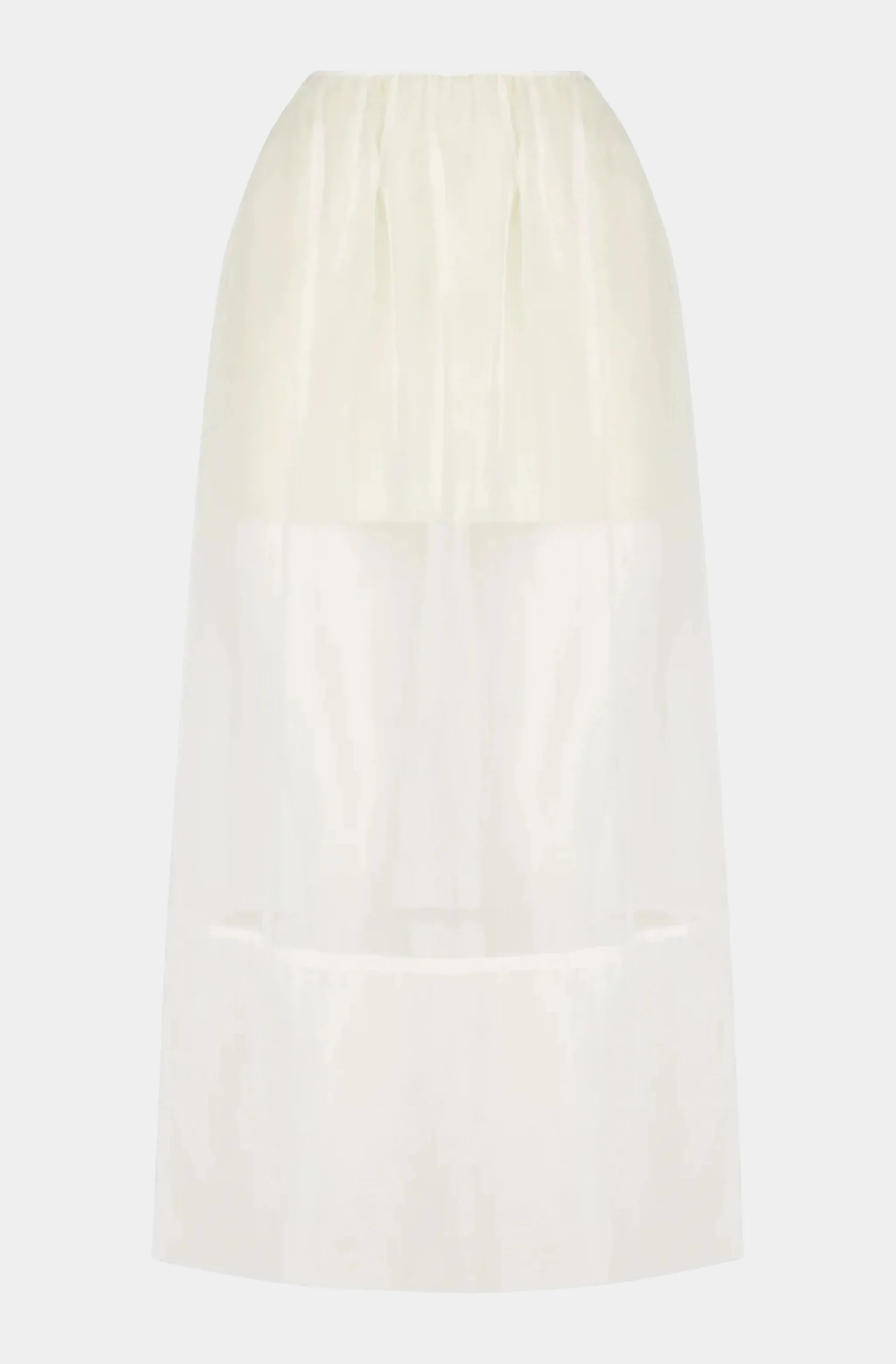 Pencil Sheer Maxi Skirt With Satin Mini