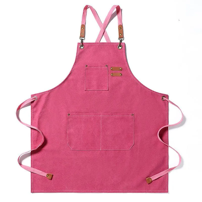 Personalized Durable Canvas Shop Apron Embroidered Name or Text