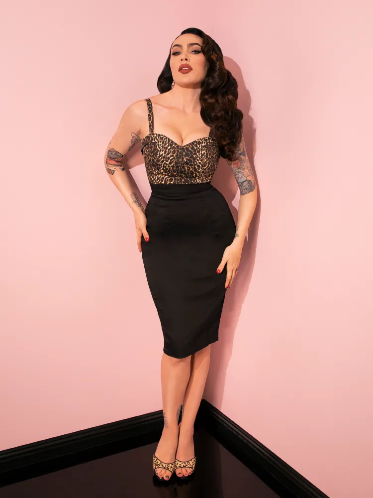 PRE-ORDER - Vixen Pencil Skirt in Black - Vixen by Micheline Pitt