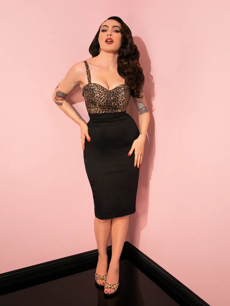 PRE-ORDER - Vixen Pencil Skirt in Black - Vixen by Micheline Pitt